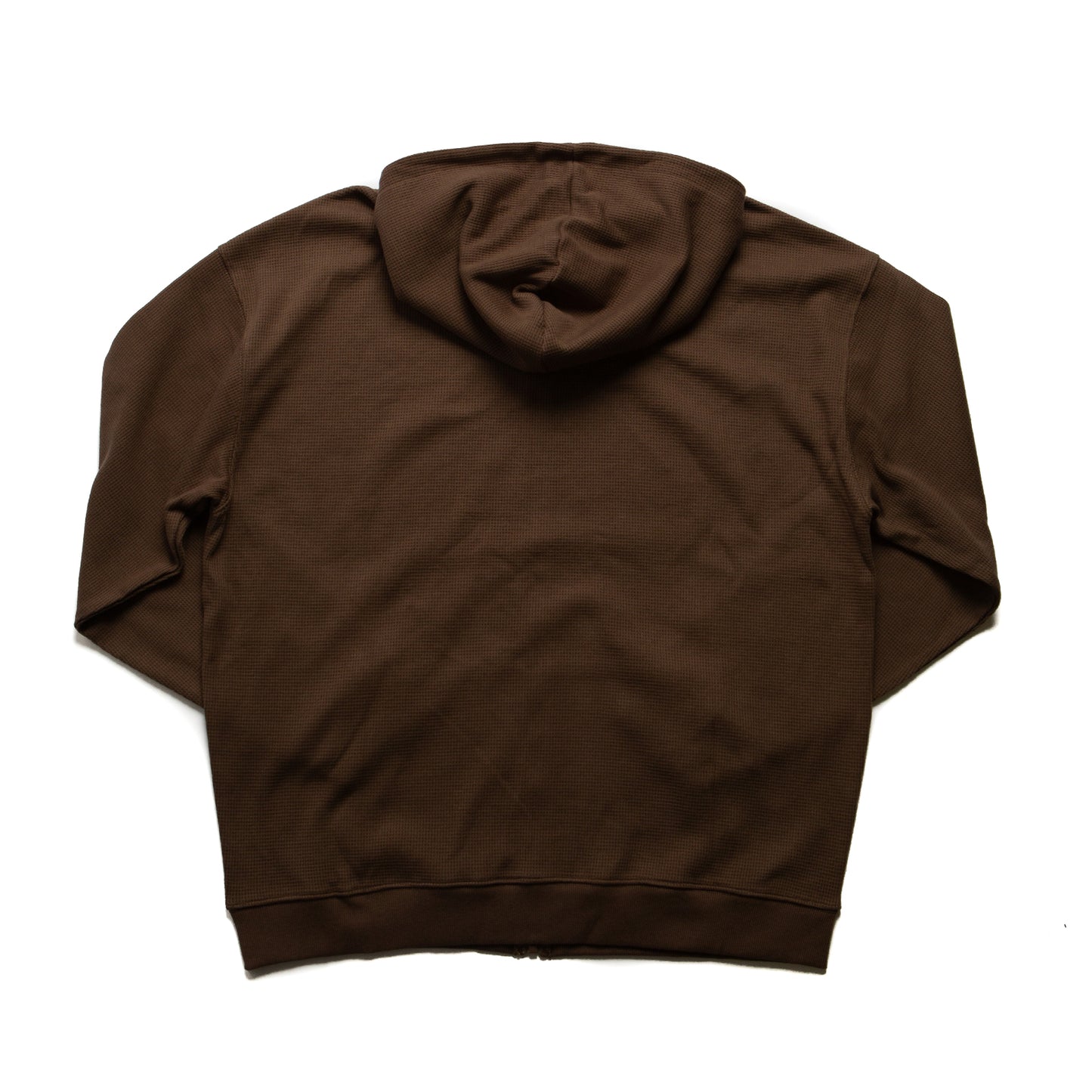 Waffle Zip Up Chocolate Brown