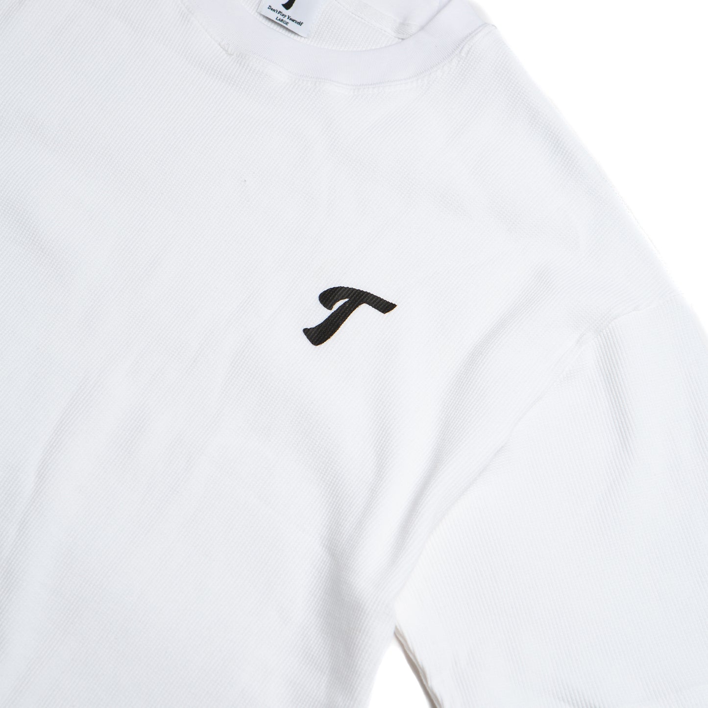 White Waffle Knit Tee