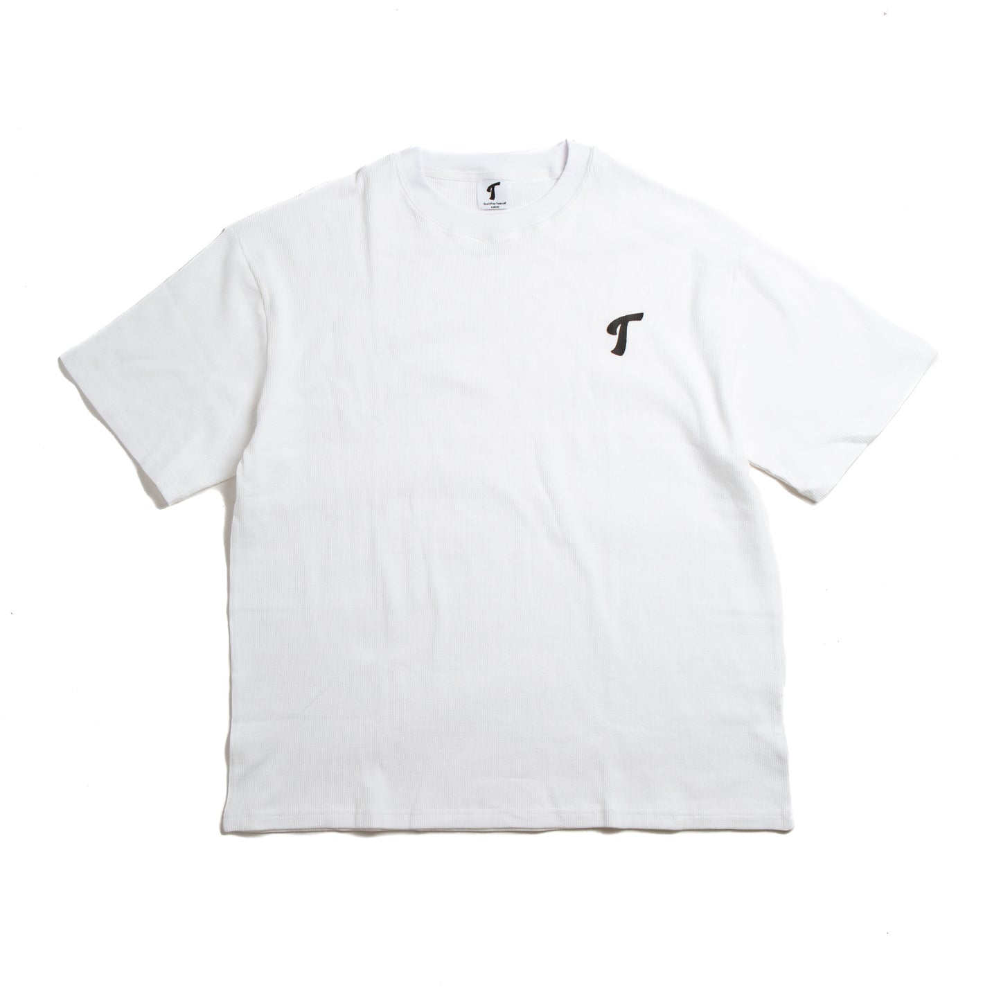 White Waffle Knit Tee