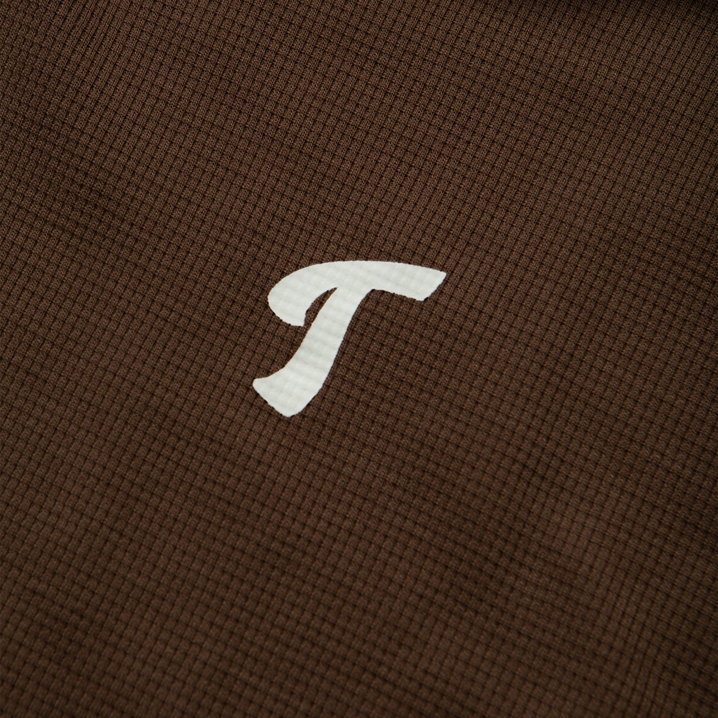 Waffle Zip Up Chocolate Brown
