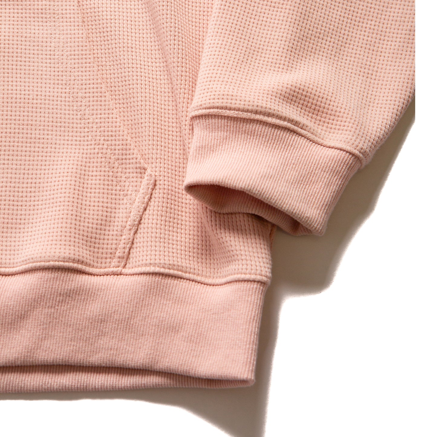 Waffle Zip Up Pedal Pink
